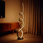 MoraFlow | Modern Sculptural Matte Metal Living Room Light Fixture 2