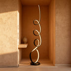 MoraFlow | Modern Sculptural Matte Metal Living Room Light Fixture 5