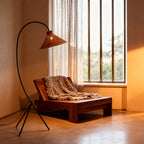 NaturaRattan | Stylish Airy Arc Tripod Floor Lamp with Cone Shade 2