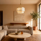 NyraShell | Elegant Modern Capiz Shell Dining Room Chandelier 3