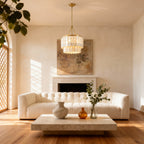 NyraShell | Elegant Modern Capiz Shell Dining Room Chandelier 4