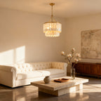 NyraShell | Elegant Modern Capiz Shell Dining Room Chandelier 5