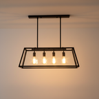 Renova | Sleek Black Glass Kitchen Pendant Lighting Fixture 0