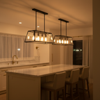 Renova | Sleek Black Glass Kitchen Pendant Lighting Fixture 6