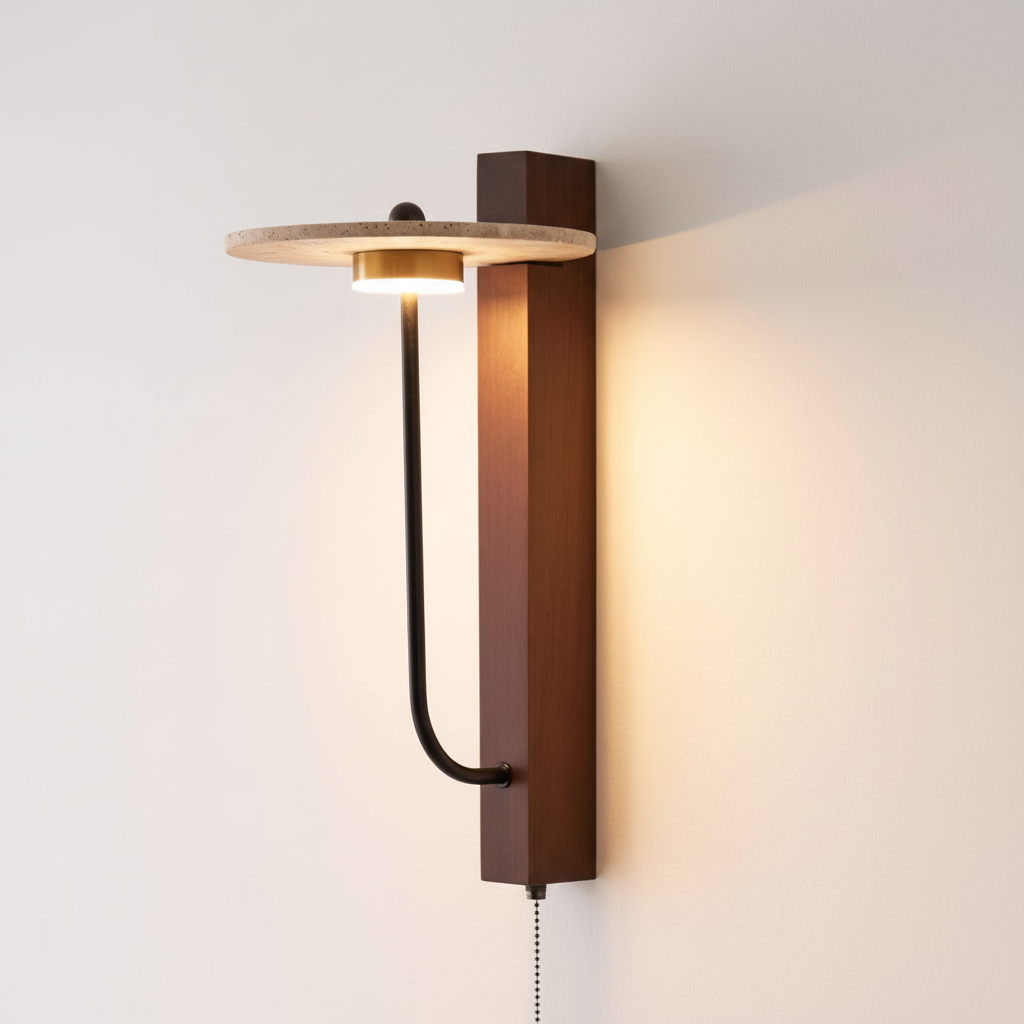 RuvoStone | Elegant Natural Material Wall Sconce Lighting for Cozy Atmosphere 0