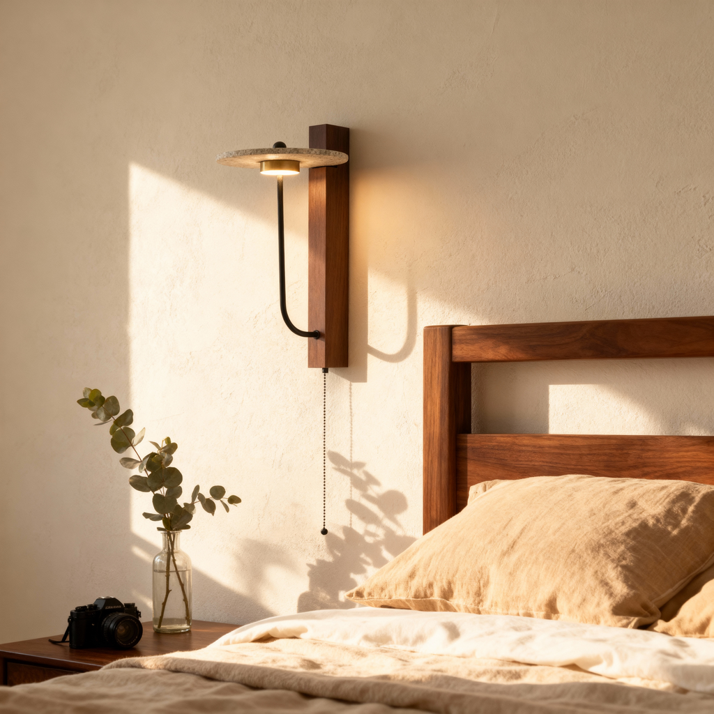 RuvoStone | Elegant Natural Material Wall Sconce Lighting for Cozy Atmosphere 3