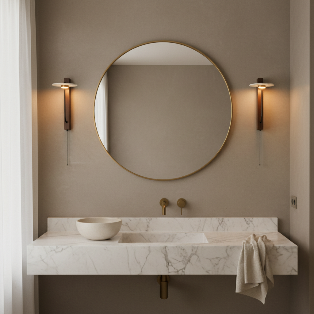 RuvoStone | Elegant Natural Material Wall Sconce Lighting for Cozy Atmosphere 7