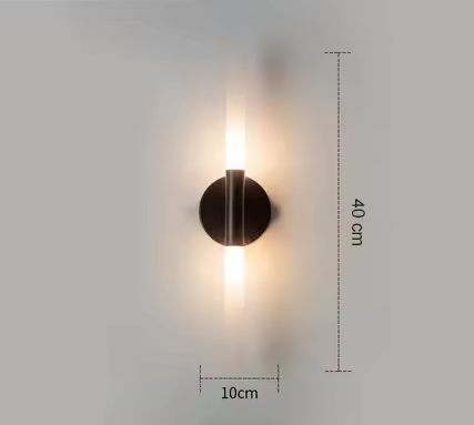 Nysa | Elegant Slim Brass Wall Sconce Light Fixture for Modern Interiors