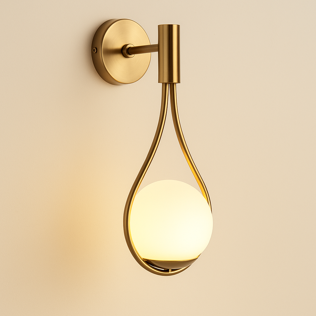 SerenLight | Elegant Sculptural Metal Wall Sconce Lighting Fixture 0