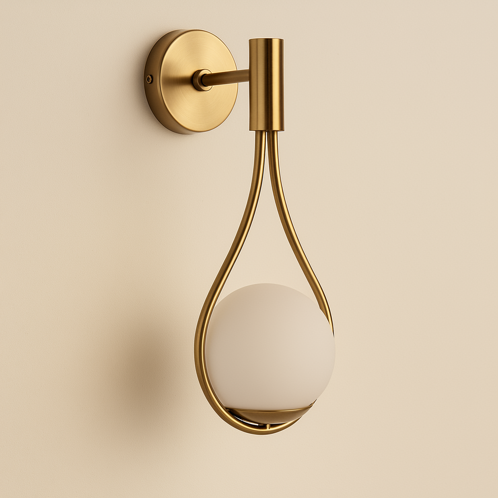 SerenLight | Elegant Sculptural Metal Wall Sconce Lighting Fixture 1