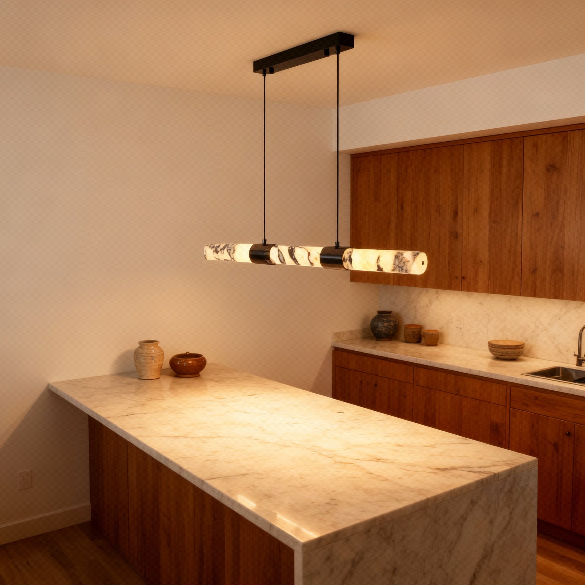 SlateStone | Elegant Modern Marble Dining Room Chandelier 3