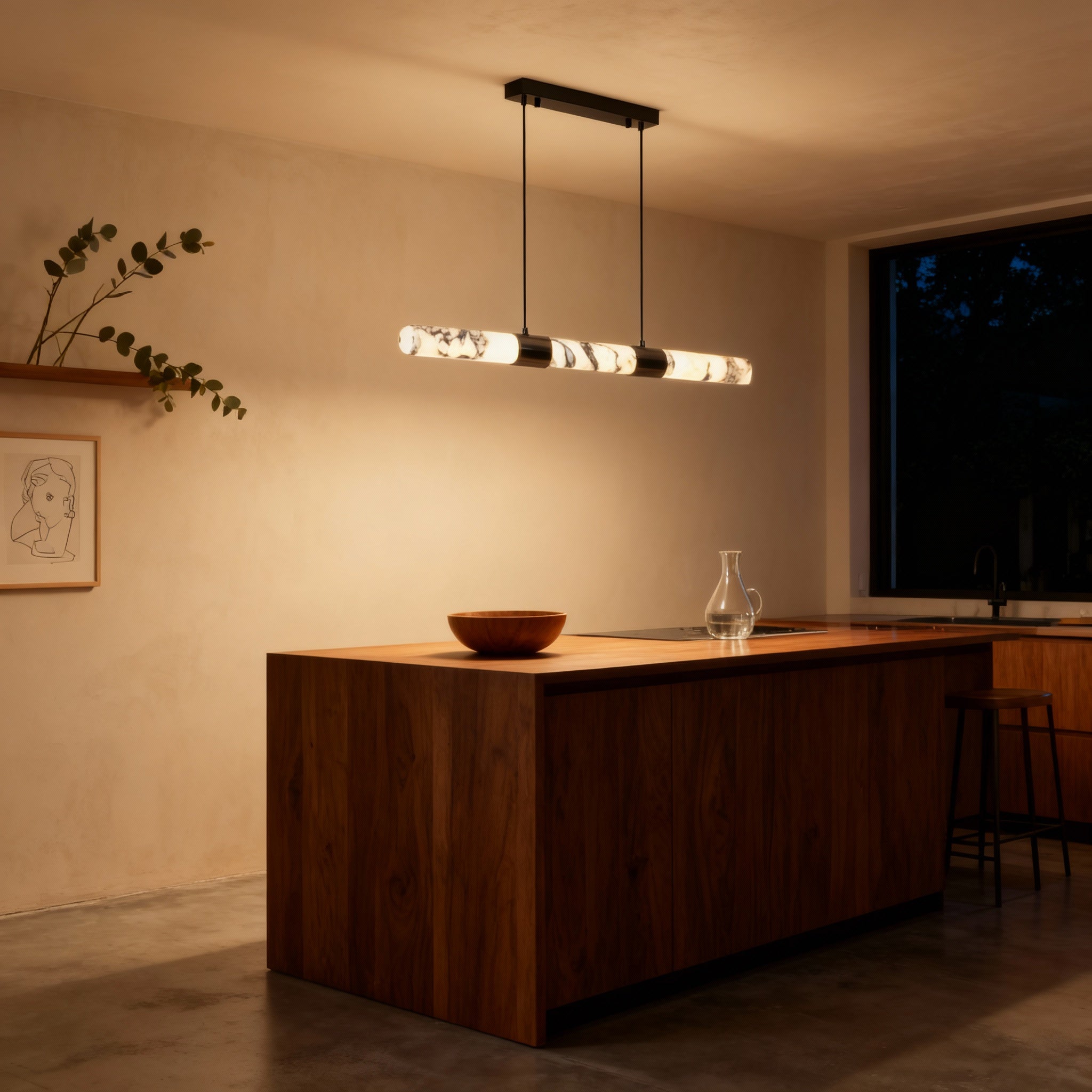 SlateStone | Elegant Modern Marble Dining Room Chandelier 4