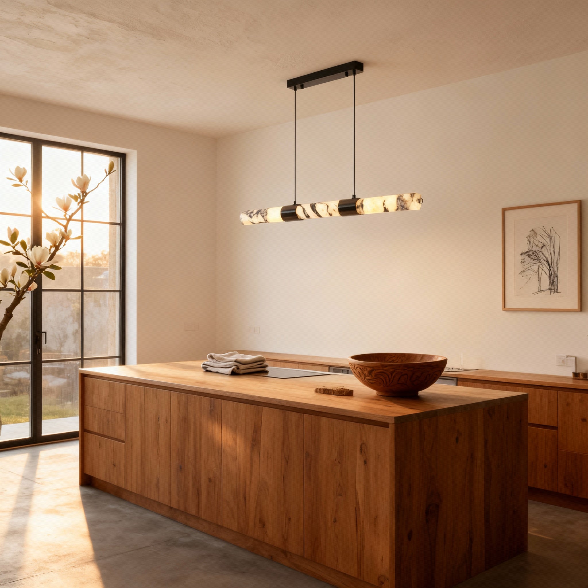 SlateStone | Elegant Modern Marble Dining Room Chandelier 5