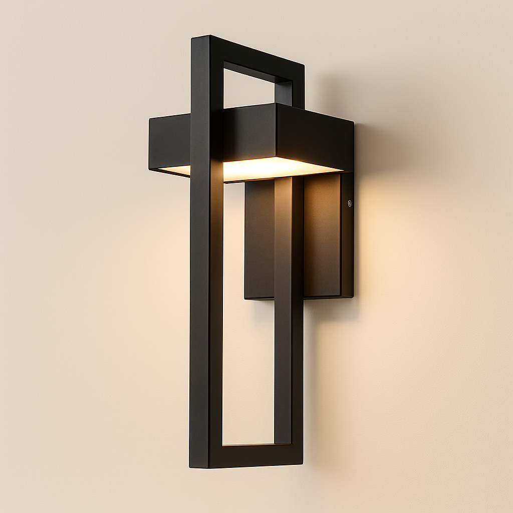 StellarSteel | Elegant Modern Outdoor Wall Sconce with LED Illumination 0