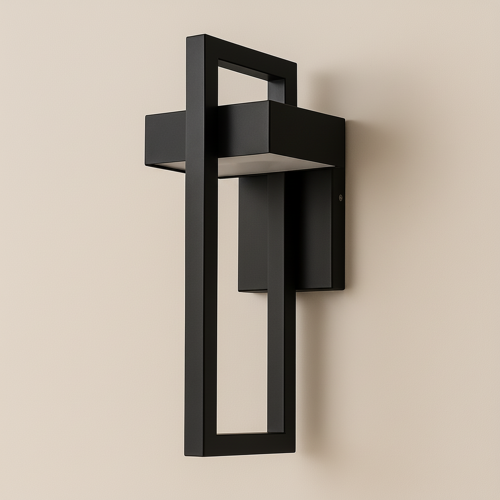 StellarSteel | Elegant Modern Outdoor Wall Sconce with LED Illumination 1