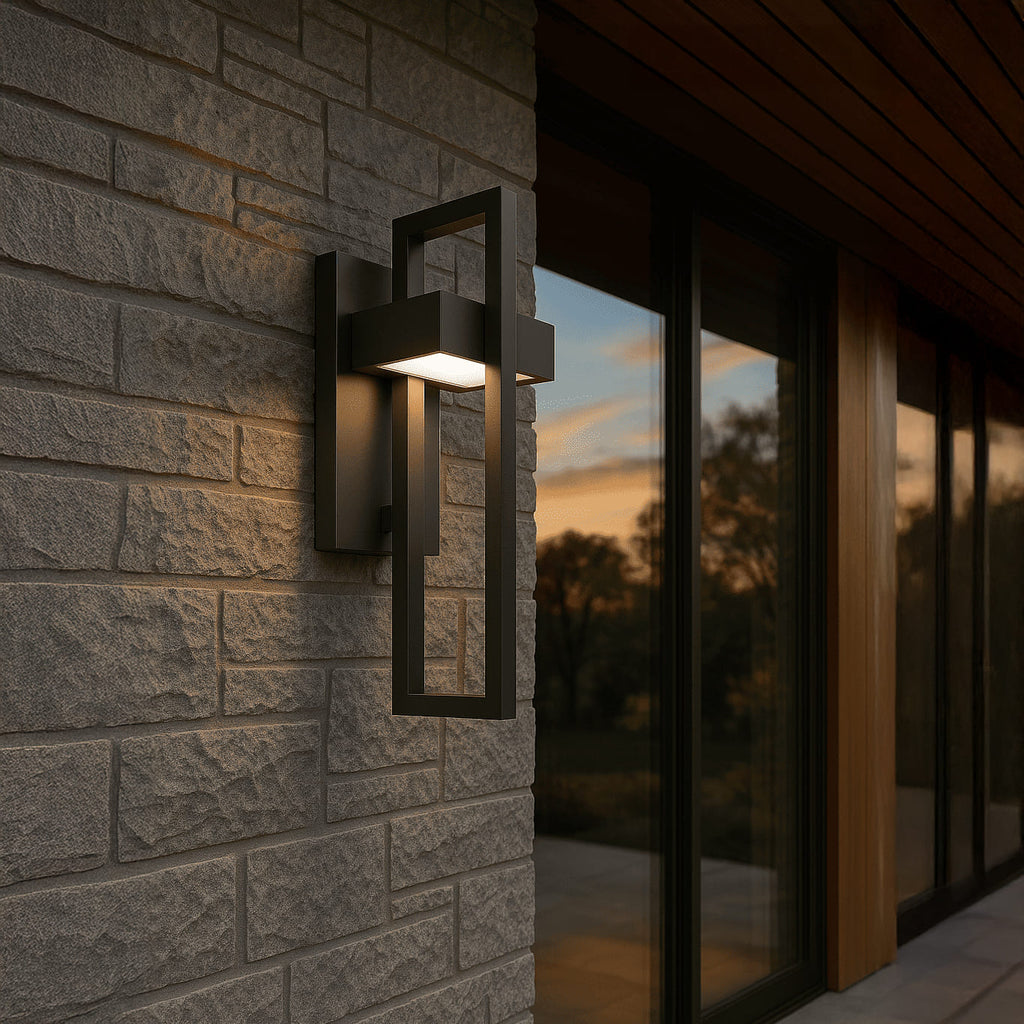 StellarSteel | Elegant Modern Outdoor Wall Sconce with LED Illumination 2