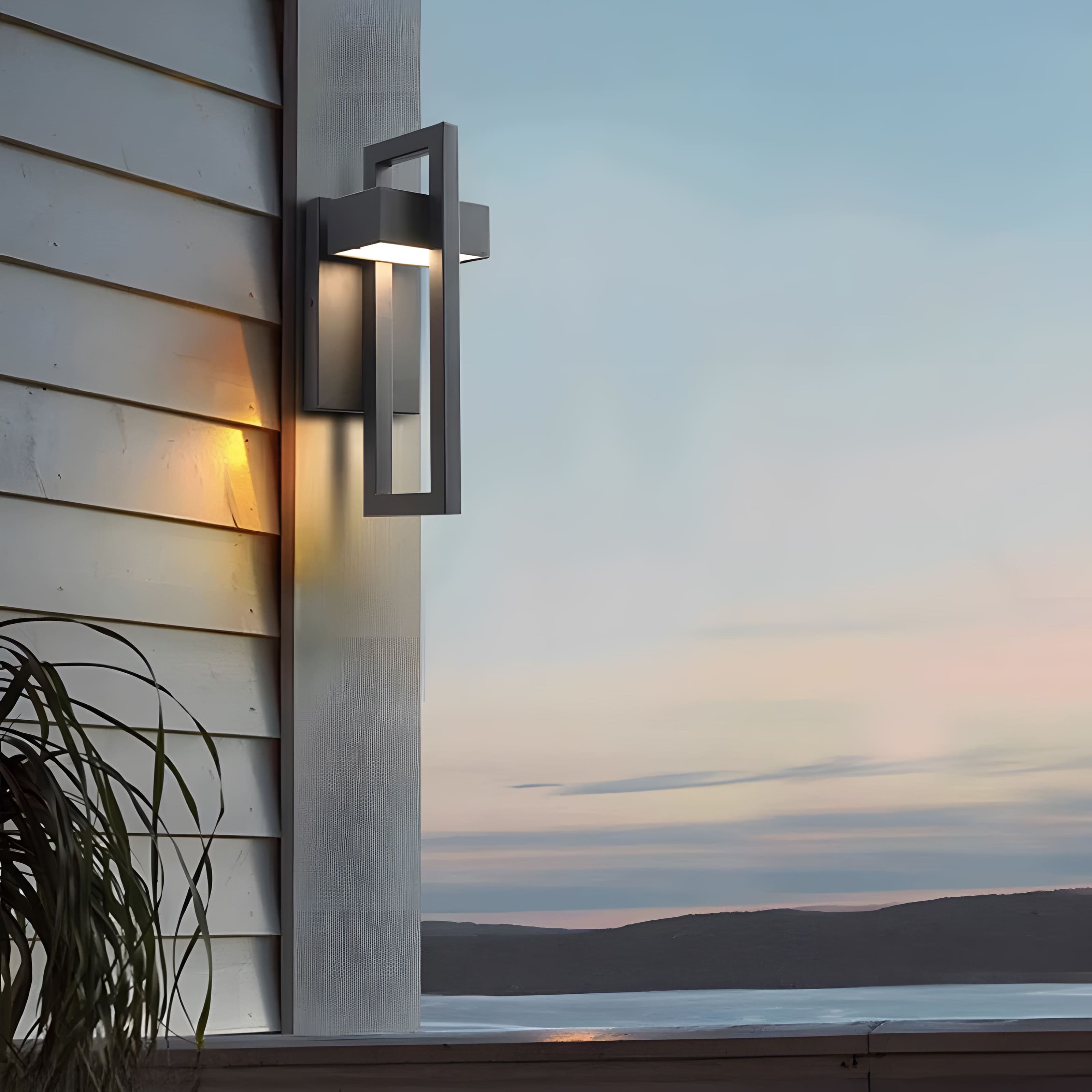 StellarSteel | Elegant Modern Outdoor Wall Sconce with LED Illumination 3