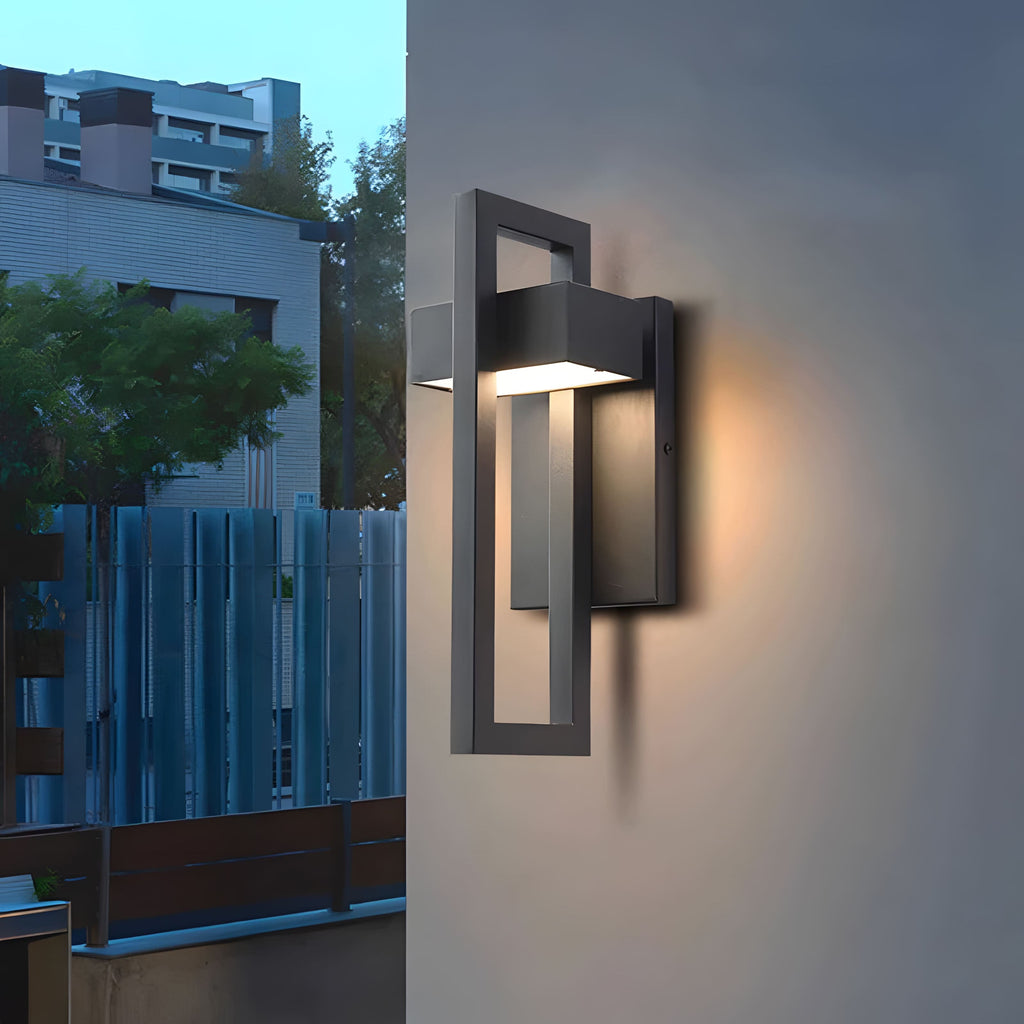 StellarSteel | Elegant Modern Outdoor Wall Sconce with LED Illumination 4