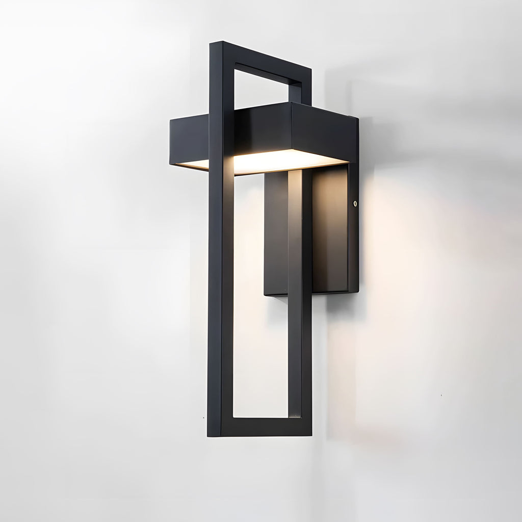 StellarSteel | Elegant Modern Outdoor Wall Sconce with LED Illumination 7