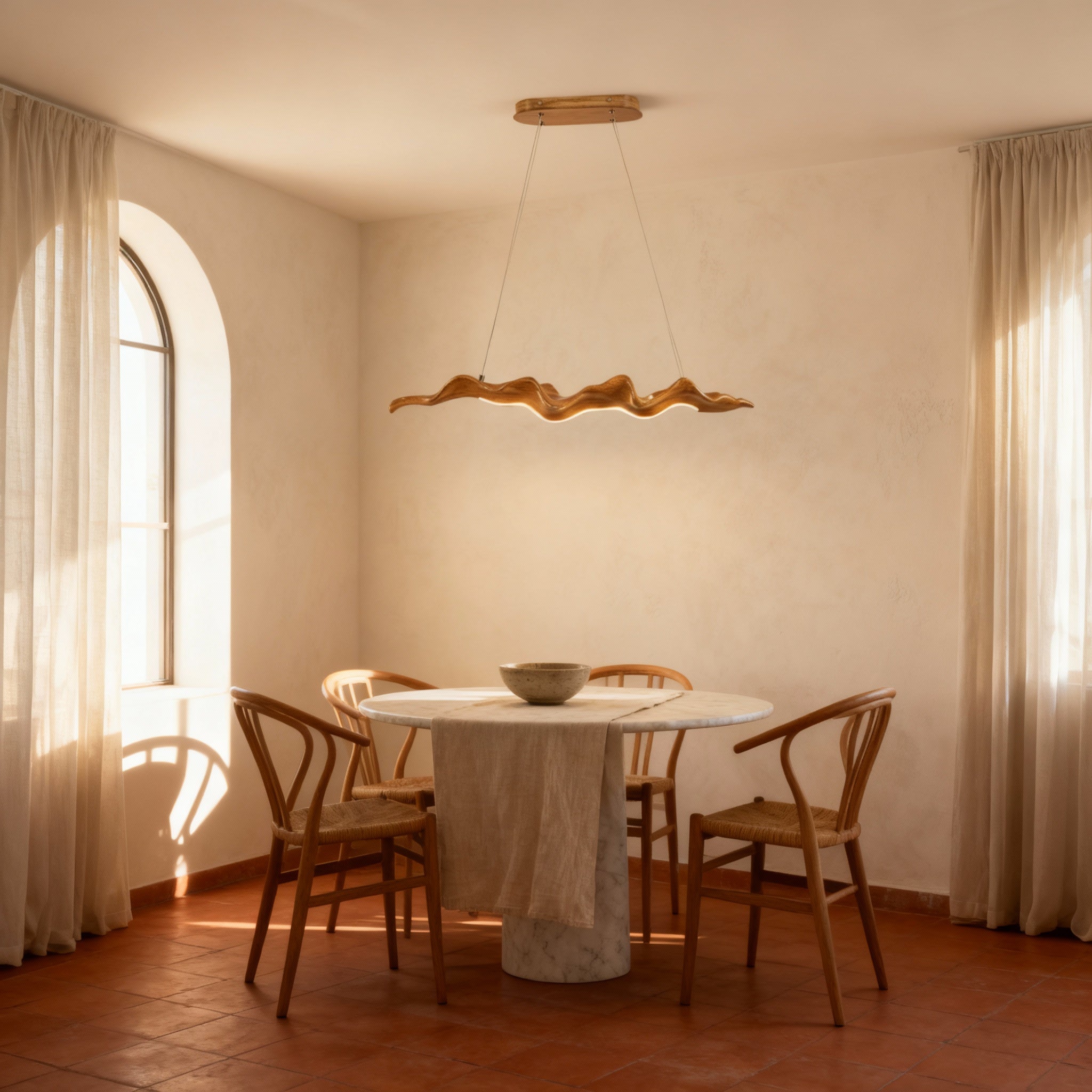 VerveChic | Modern Elegant Iron and Resin Dining Room Chandelier 5