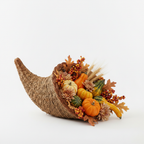 Cornucopia Harvest Centerpiece on a clean white studio background