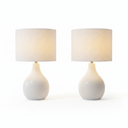 Cova Ceramic Table Lamp Set on a clean white studio background