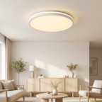 Halo Flush Mount Ceiling Light installed in a modern room