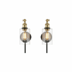 Onyx Gold Wall Sconce Set on a clean white studio background