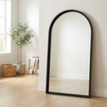 Arche Black Wall Mirror with arched cathedral top and matte black frame