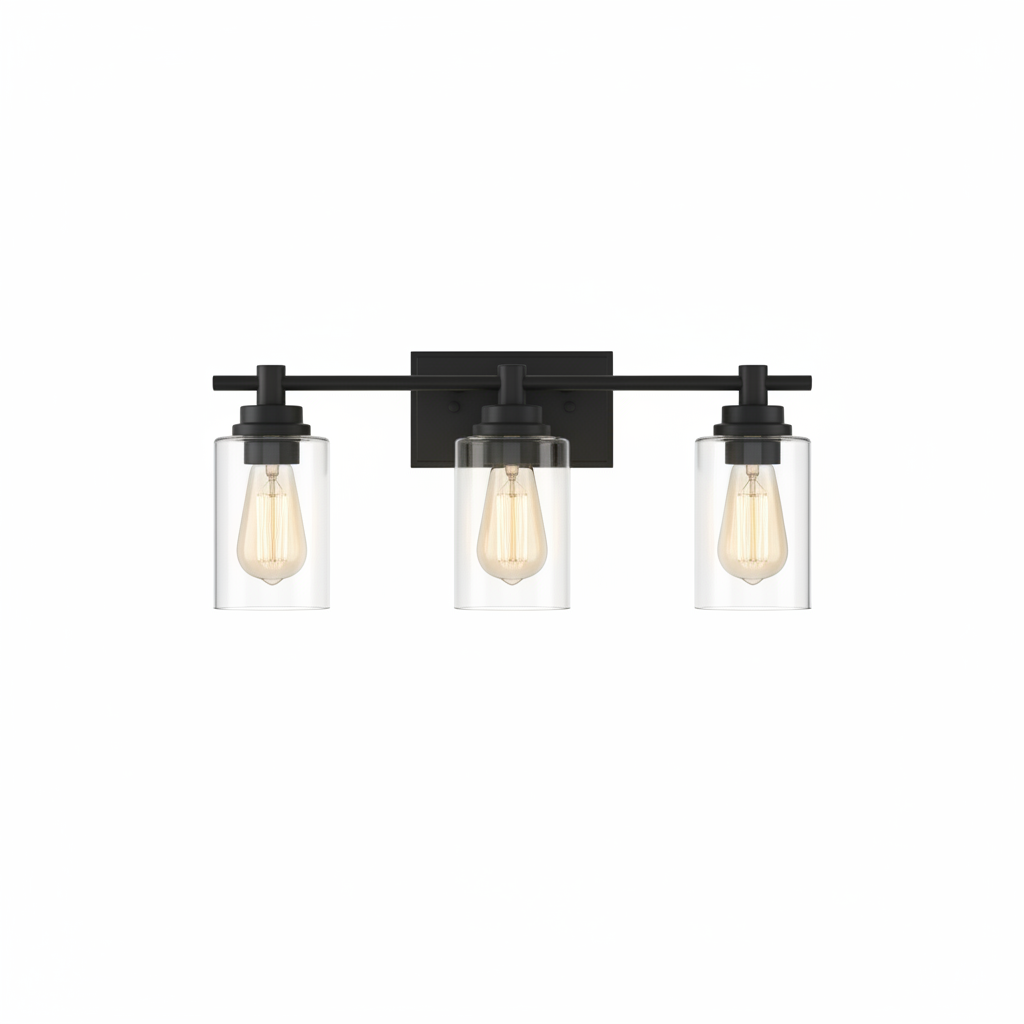Vega Bathroom Vanity Light on white studio background