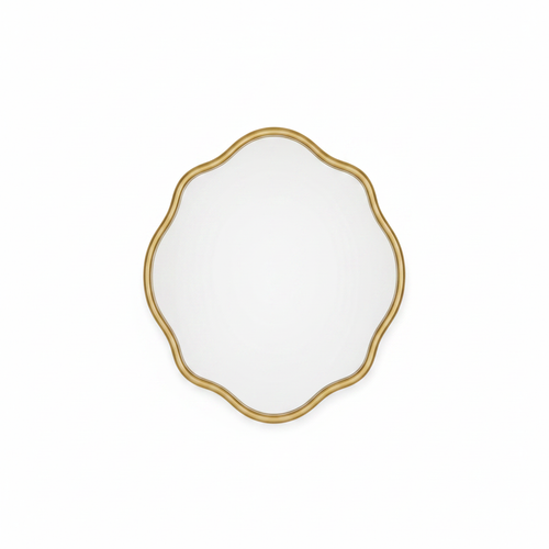 Asha Irregular Wall Mirror on white studio background