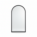Arche Black Wall Mirror on white studio background