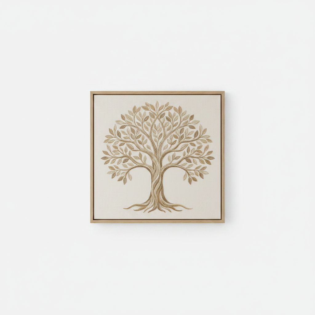Verde Tree of Life Canvas Art on white studio background