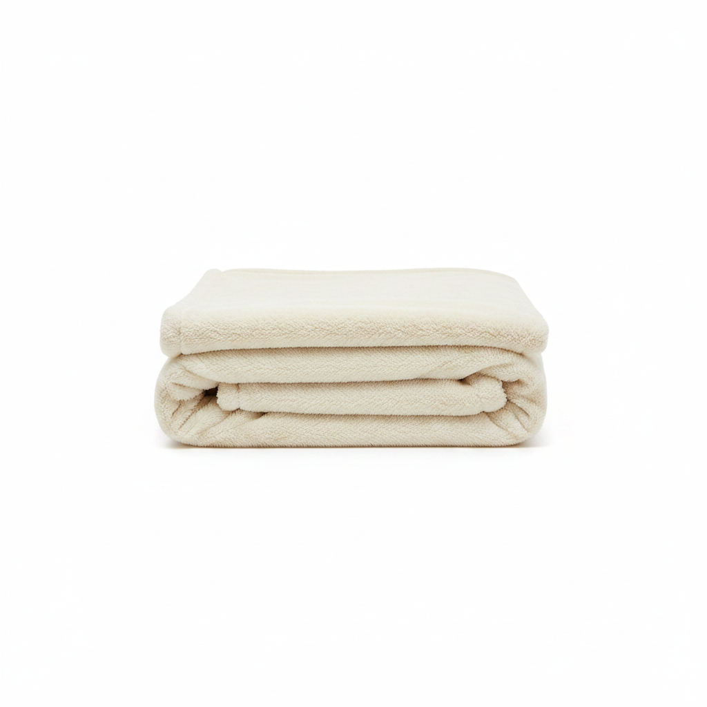 Cloudsoft throw blanket folded on a white studio background
