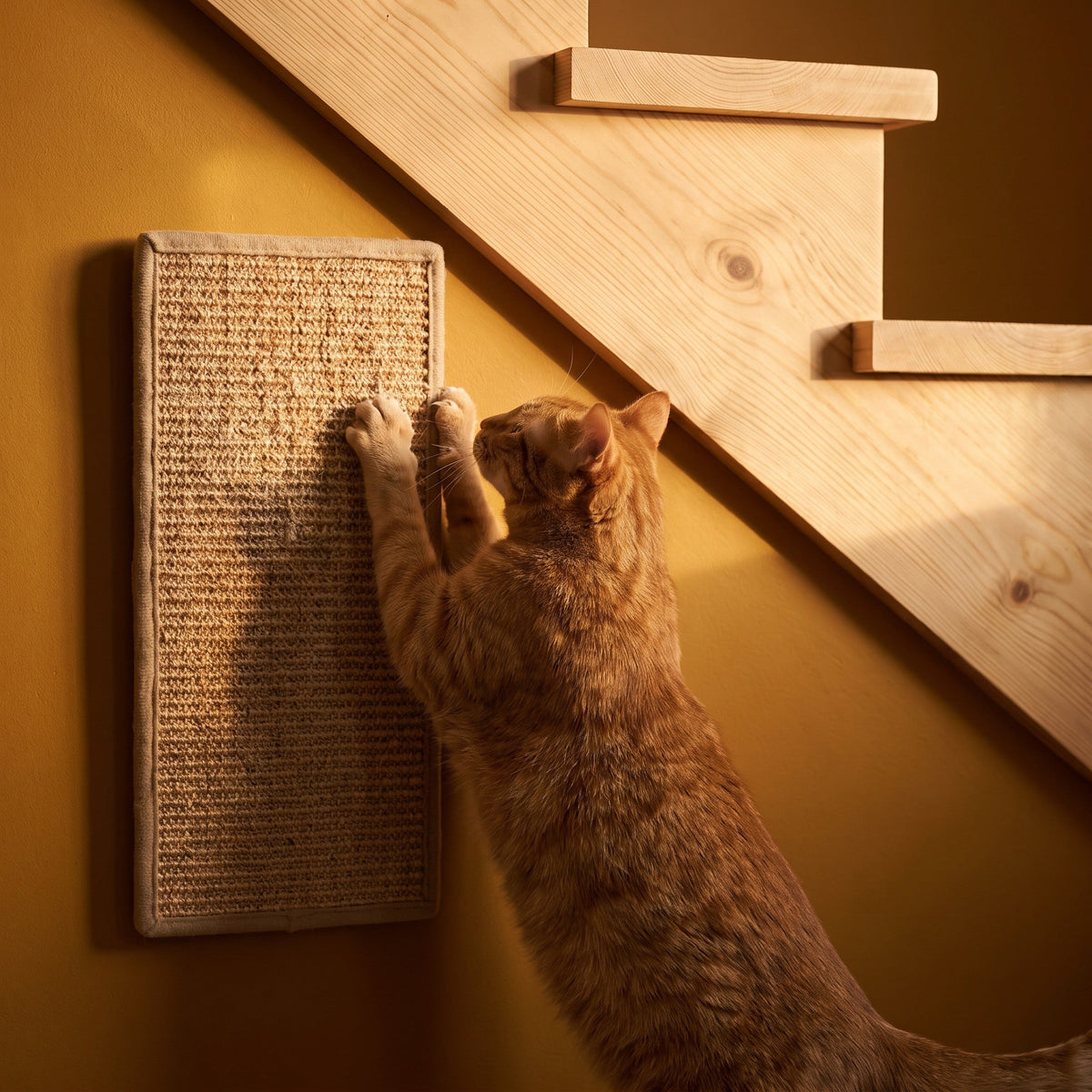 Ascent Cat Wall Stairs, 4-Step Wall Mounted Stairway with Sisal Post — view 3