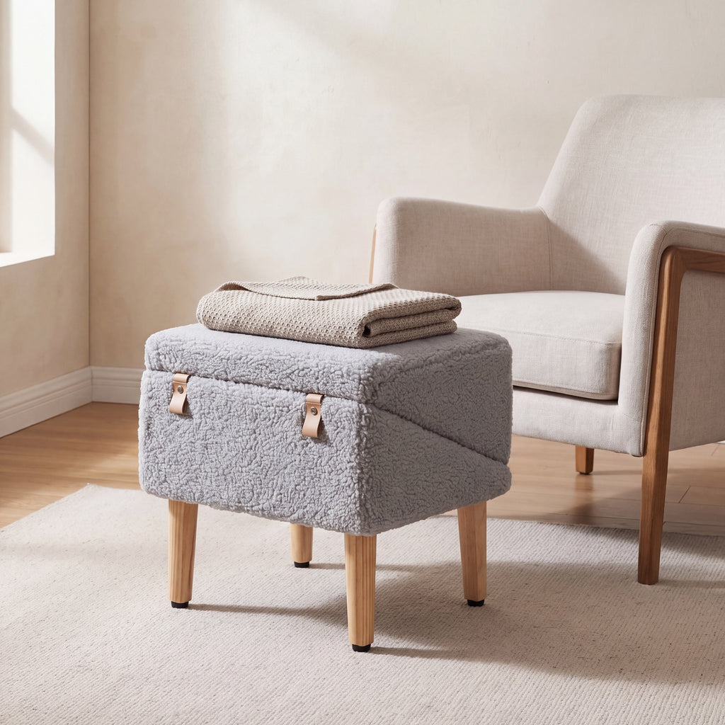 Ashby Dog Ramp for Couch That Doubles as a Storage Footstool, 19.5" Tall — view 2