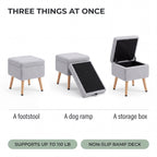 Ashby Dog Ramp for Couch That Doubles as a Storage Footstool, 19.5" Tall — view 4
