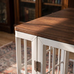 Ashcombe Dog Crate End Table, Solid Wood Top with 3 Doors, 3 Sizes — view 3