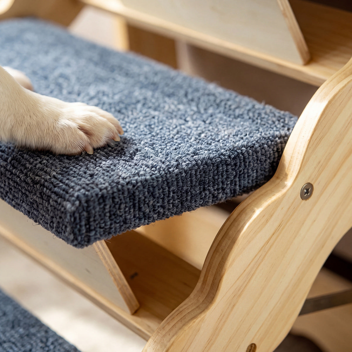 Elder 2-in-1 Wooden Dog Stairs for Couch and Bed, Folds Into a Ramp, 150 lb — view 3