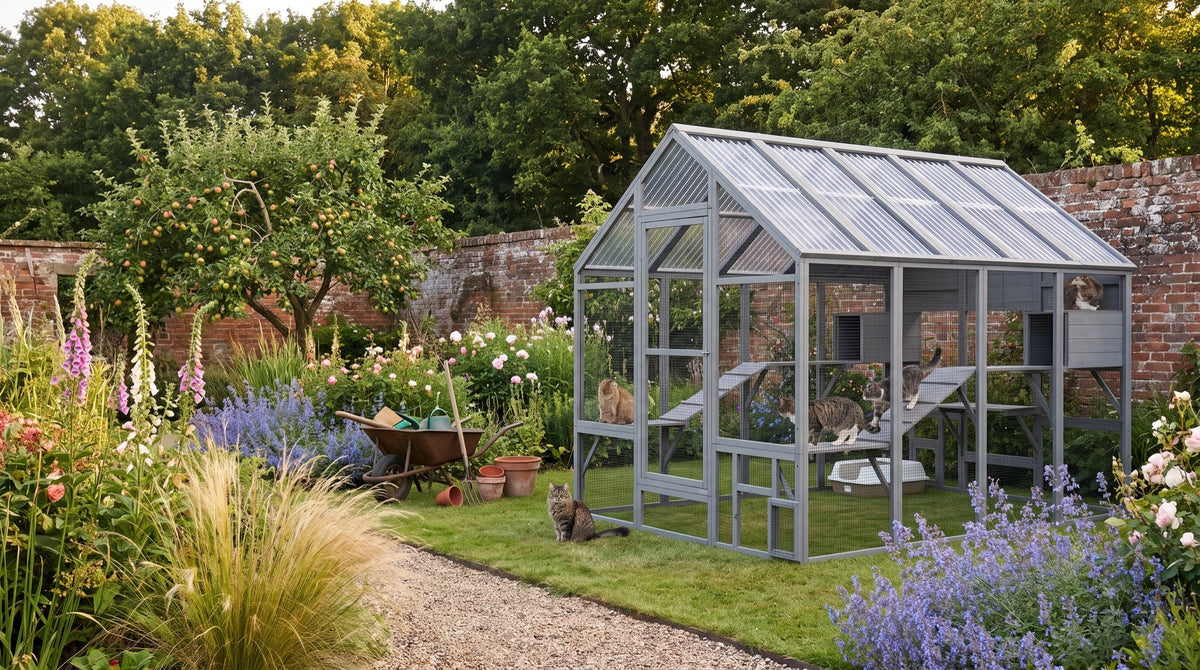 Grove XL Walk-In Catio for Multiple Cats, 96" Run with 7 Platforms — view 6
