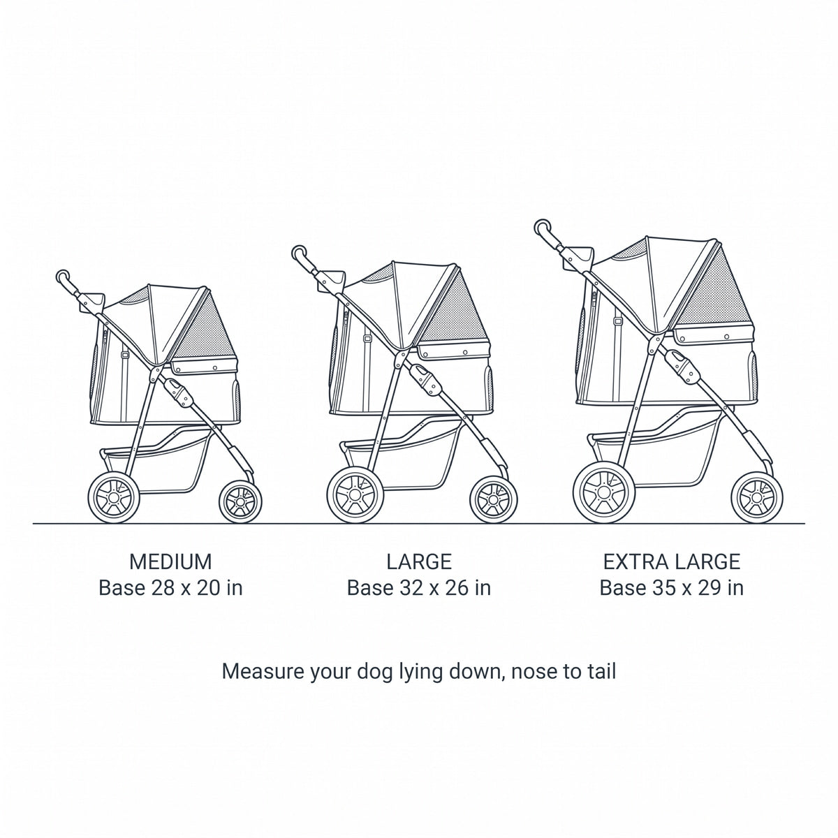 Henley Large Dog Stroller, Folds Flat, Walk-In Front, Base to 35" — view 5