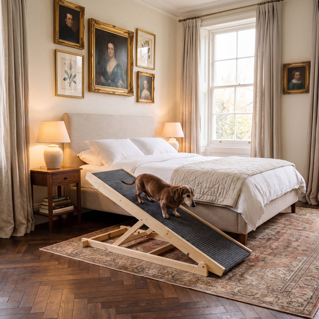Hornbeam Adjustable Wooden Dog Ramp for Beds, 7 Heights up to 26.8 Inches — view 6