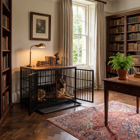 Ironside Large Dog Crate Furniture, Heavy-Duty 10 mm Welded Steel