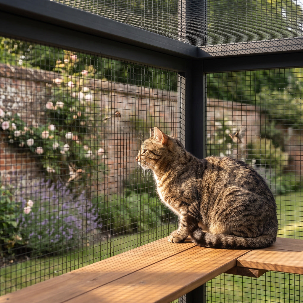 Pergola Wooden Catio with Waterproof Roof, 70" with 5 Platforms — view 3