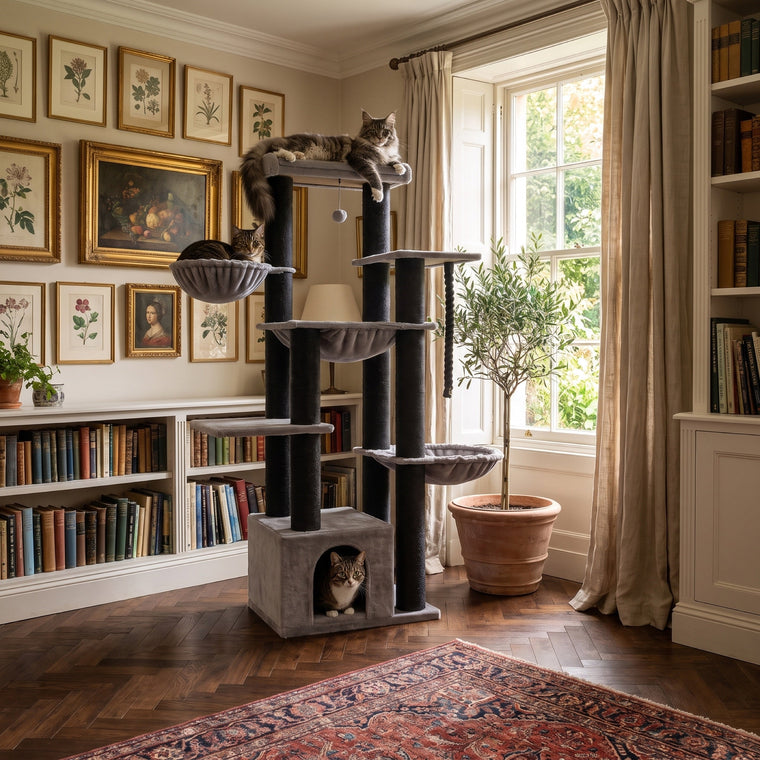 Redwood Large Cat Tree for Big Cats, 67" Tall with 11 Sisal Posts