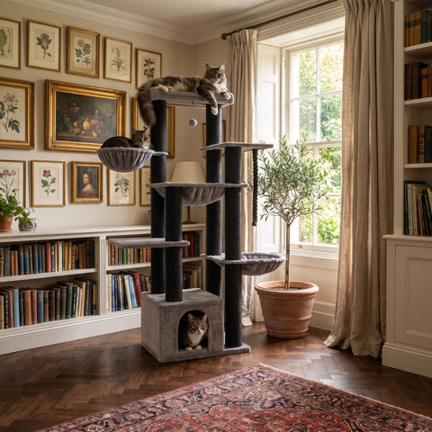 Redwood Large Cat Tree for Big Cats, 67" Tall with 11 Sisal Posts