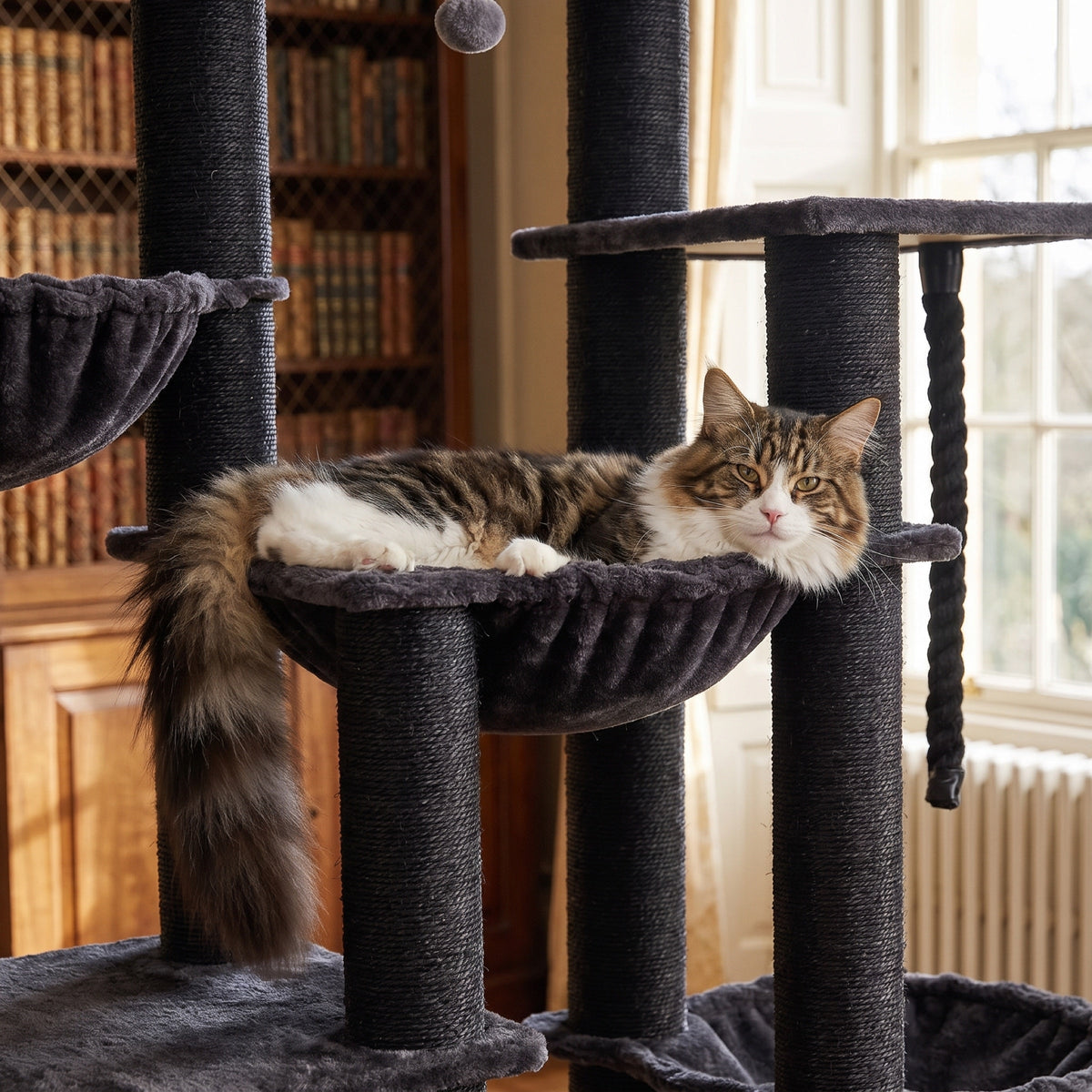 Redwood Large Cat Tree for Big Cats, 67" Tall with 11 Sisal Posts — view 4