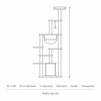 Redwood Large Cat Tree for Big Cats, 67" Tall with 11 Sisal Posts — view 5