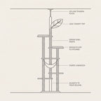Saguaro Cactus Cat Tree, Floor to Ceiling with Hammock and Condo — view 5