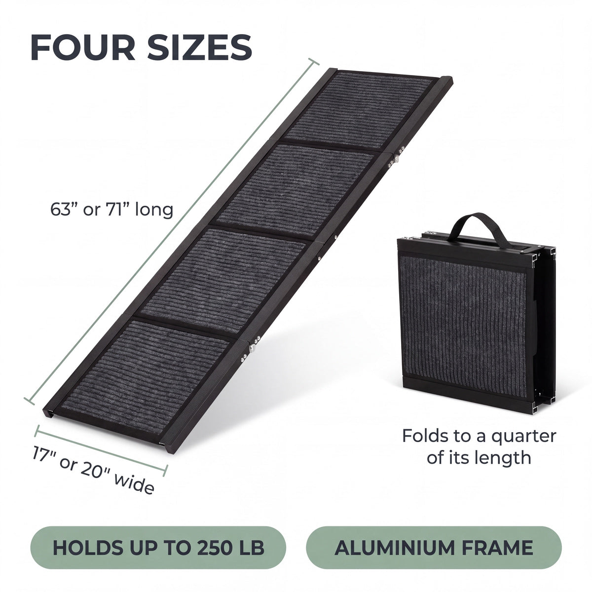 Tor Heavy-Duty Dog Ramp for Truck Beds, 250 lb, 63 or 71 Inches — view 5